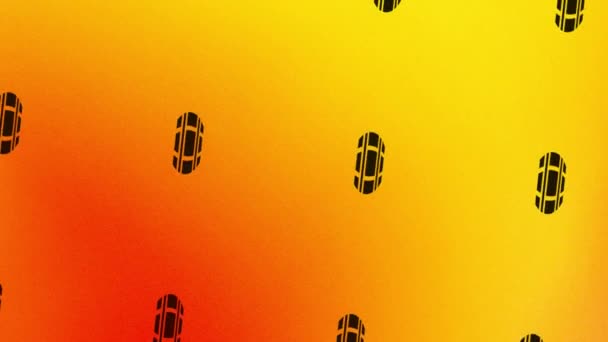 Spinning Barrel Icon Animation Auf Orange Und Gelb — Stockvideo