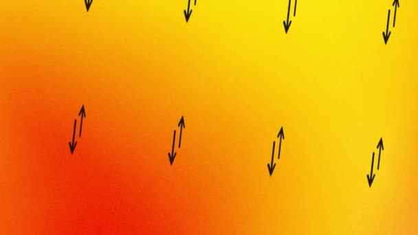 Анімація Піктограми Обертання Стрілками Помаранчевому Жовтому — стокове відео