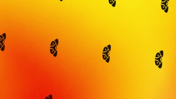 Spinning Basset Hound Cane Icona Animazione Arancione Giallo — Video Stock