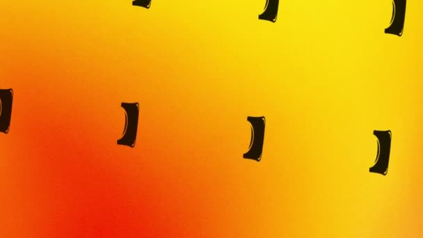 Анімація Піктограми Обертання Сумки Помаранчевому Жовтому — стокове відео