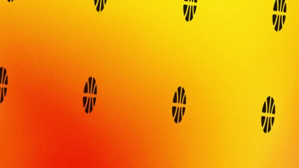 Animatie Van Het Draaiende Basketbalpictogram Oranje Geel — Stockvideo