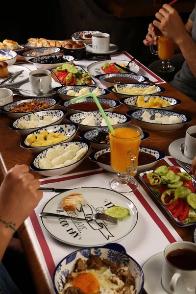 Pequeno Almoço Turco Rico Delicioso — Fotografia de Stock