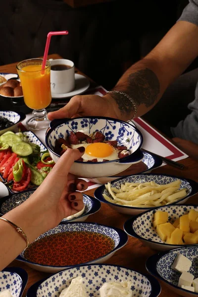 Pequeno Almoço Turco Rico Delicioso — Fotografia de Stock