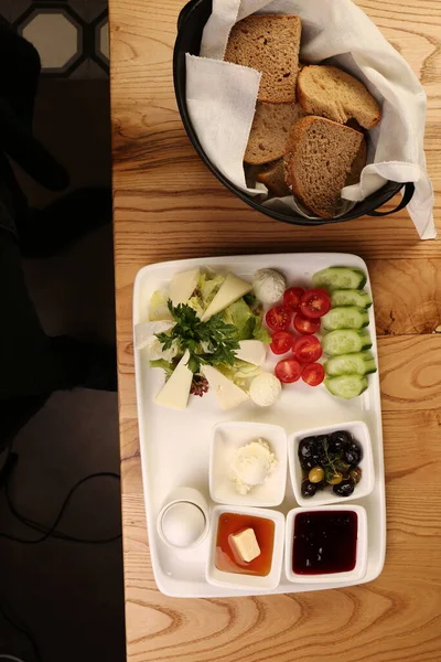 Rich Delicious Turkish Breakfast — Stock Photo, Image