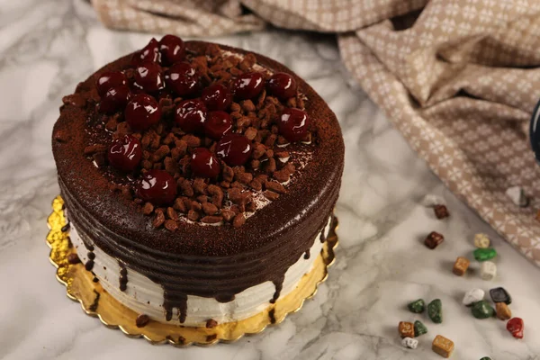 Board Delicious Cake Table — Stock Photo, Image