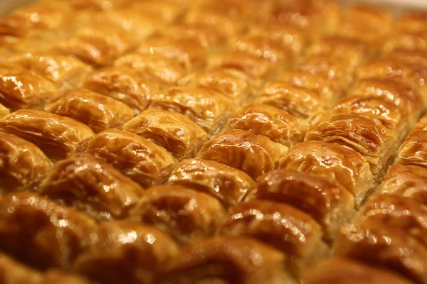 Baklava Tradicional Postre Turco Con Anacardo Nueces Baklava Casera Con — Foto de Stock