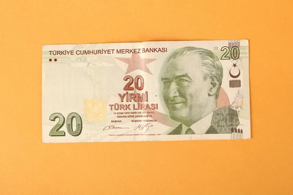 Waluta Turecka Banknoty Tureckie — Zdjęcie stockowe