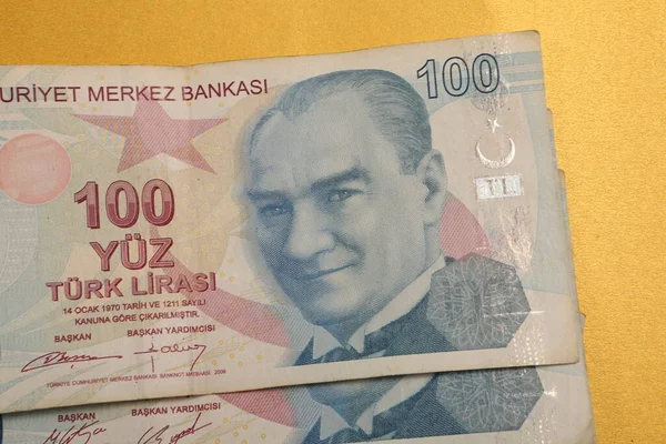 Turkisk Valuta Turkiska Lira Sedlar — Stockfoto