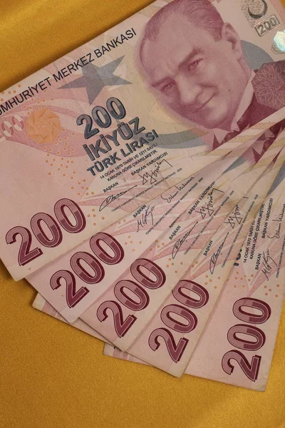 Mata Uang Turki Uang Lira Turki — Stok Foto