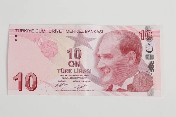 Waluta Turecka Banknoty Tureckie — Zdjęcie stockowe