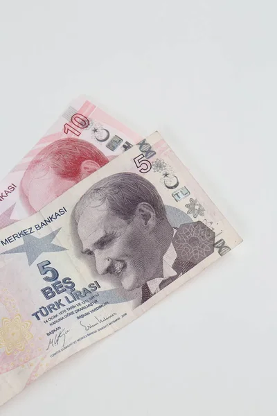 Turkse Valuta Turkse Lire Bankbiljetten — Stockfoto