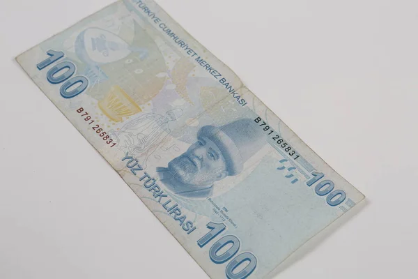 Turkisk Valuta Turkiska Lira Sedlar — Stockfoto