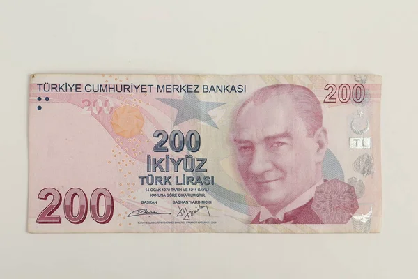 Turkish Currency Turkish Lira Banknotes — Stock Photo, Image