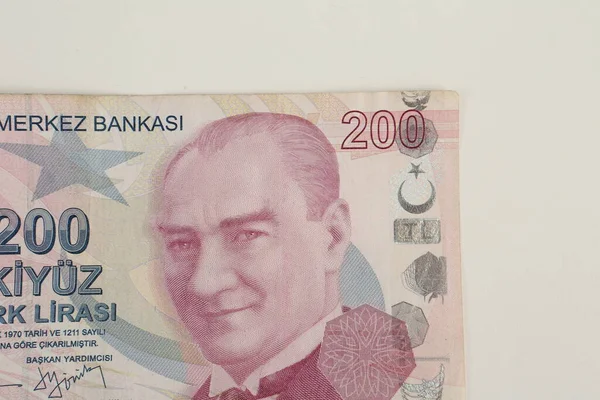 Waluta Turecka Banknoty Tureckie — Zdjęcie stockowe