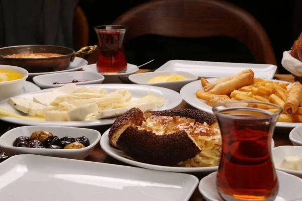 Rich Delicious Turkish Breakfast — Stock Photo, Image