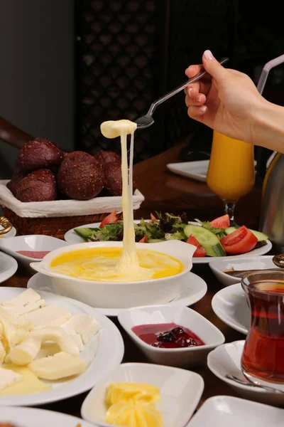 Ricca Deliziosa Colazione Turca — Foto Stock