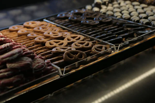 Gruppo Biscotti Assortiti Gocce Cioccolato Farina Avena Uvetta Cioccolato Bianco — Foto Stock