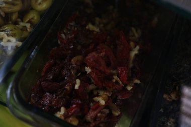 Geleneksel Türk ve Yunan yemek meze masası