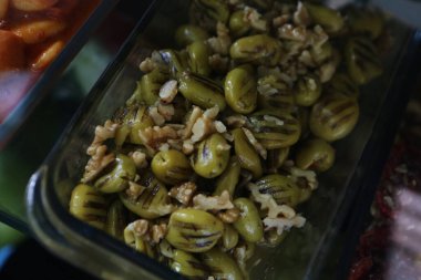 Geleneksel Türk ve Yunan yemek meze masası