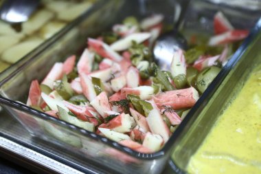 Geleneksel Türk ve Yunan yemek meze masası