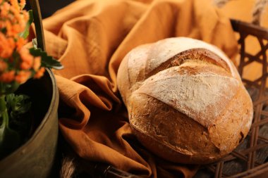 Lezzetli doğal estetik fırınlanmış ekmek