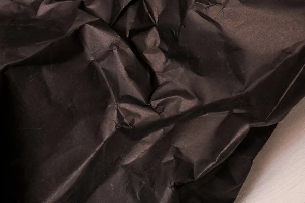 Fondo Papel Arrugado Arrugado Negro Textura Grunge Fondo — Foto de Stock