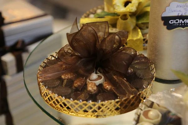 Багато Різноманітних Шоколадних Пралінів — стокове фото