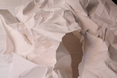 Beyaz buruşmuş kağıt arkaplan grunge doku arkaplanı