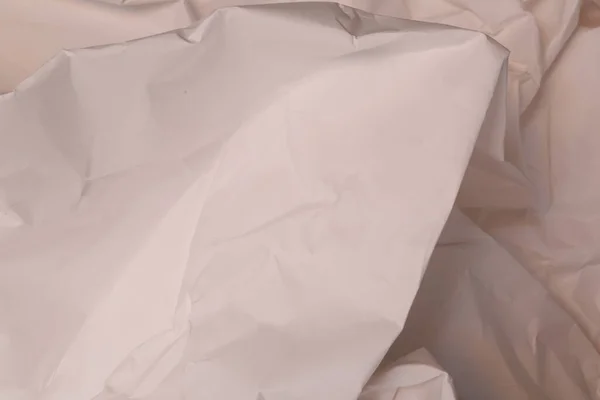 Белый Складчатый Скомканный Бумажный Фон Гранж Текстура Фона — стоковое фото