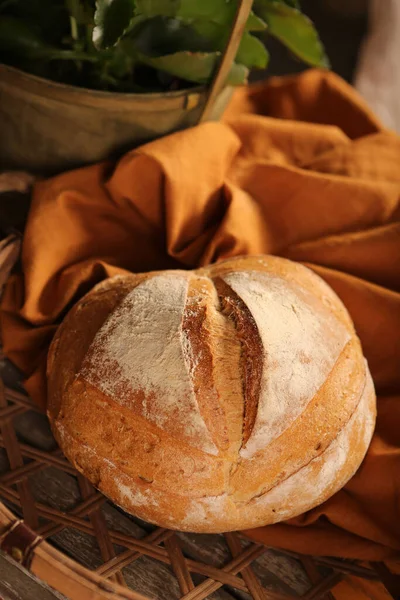 Delicioso Pão Assado Estético Natural — Fotografia de Stock