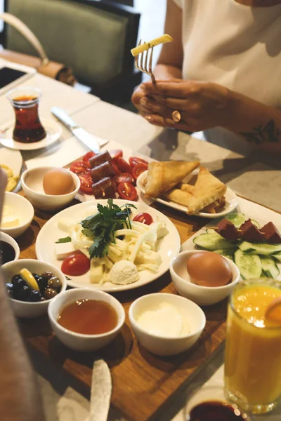 Pequeno Almoço Turco Rico Delicioso — Fotografia de Stock