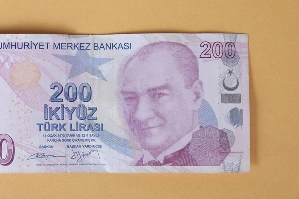 Turkse Valuta Turkse Lire Bankbiljetten — Stockfoto