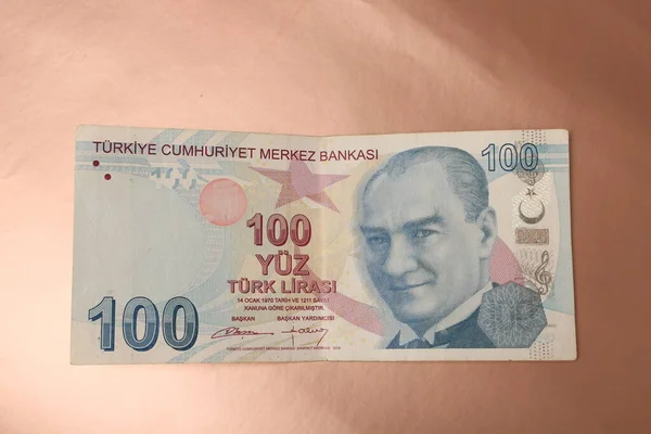 Turkse Valuta Turkse Lire Bankbiljetten — Stockfoto