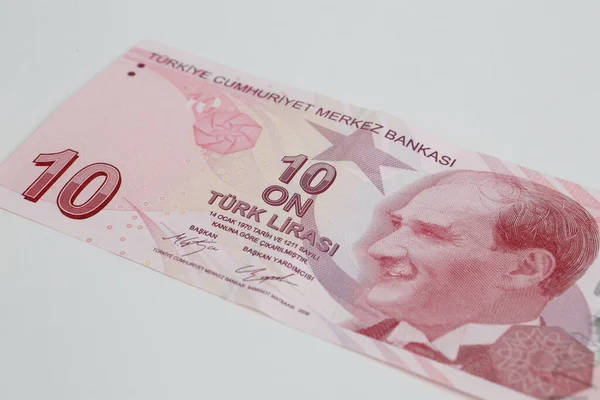 Turkisk Valuta Turkiska Lira Sedlar — Stockfoto