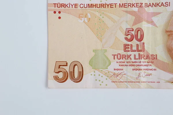 Turkish Currency Turkish Lira Banknotes — Stock Photo, Image