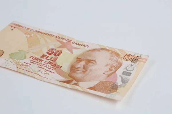 Turkisk Valuta Turkiska Lira Sedlar — Stockfoto