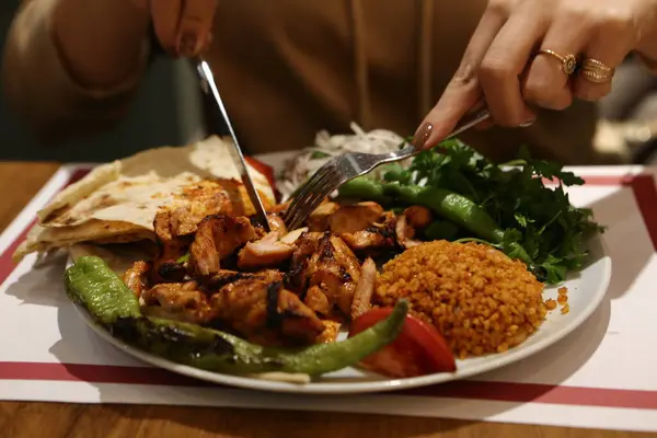 Turco Árabe Tradicional Ramadã Kebab — Fotografia de Stock