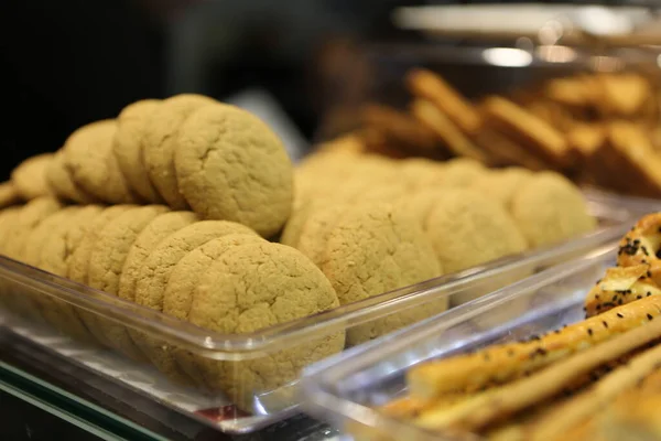 Grupo Galletas Surtidas Chip Chocolate Pasas Avena Chocolate Blanco —  Fotos de Stock