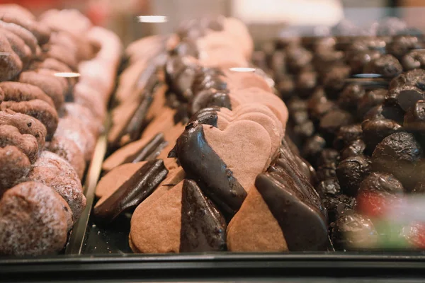 Gruppo Biscotti Assortiti Gocce Cioccolato Farina Avena Uvetta Cioccolato Bianco — Foto Stock