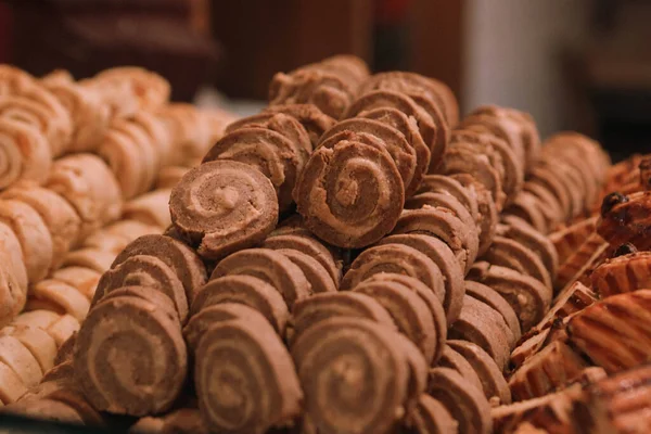Grupo Galletas Surtidas Chip Chocolate Pasas Avena Chocolate Blanco — Foto de Stock