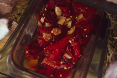 Geleneksel Türk ve Yunan yemek meze masası