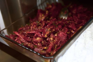 Geleneksel Türk ve Yunan yemek meze masası