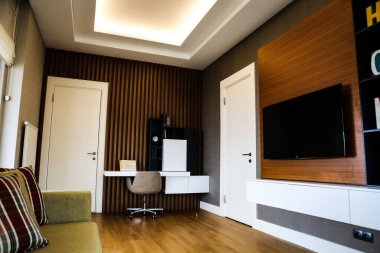 Modern oturma odasının içi.