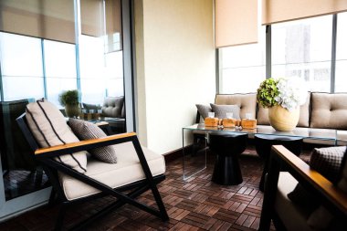 Modern balkon terasının içi