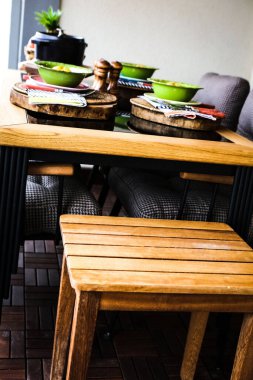 Modern balkon terasının içi