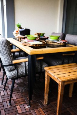 Modern balkon terasının içi