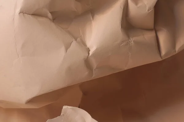 Orange Creased Crumpled Paper Background Grunge Texture Backdrop — Stock Photo, Image