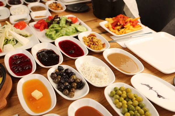 Rich Delicious Turkish Breakfast — Stock Photo, Image