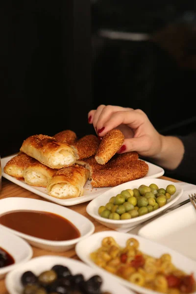 Rico Delicioso Desayuno Turco — Foto de Stock