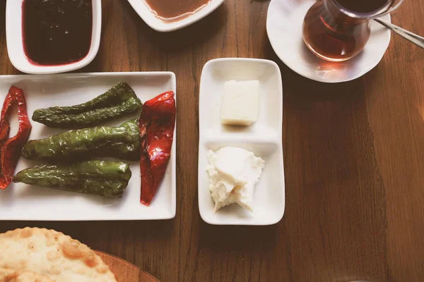 Rijke Heerlijk Turks Ontbijt — Stockfoto